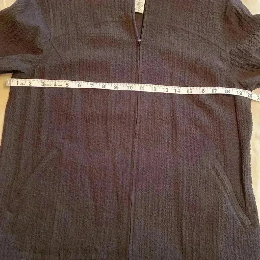 Orvis Black Crinkle Full Zip Jacket in Size Small.  Rayon Blend Fabric. - Picture 7 of 9